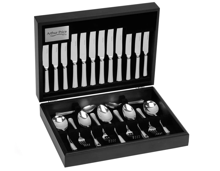 Arthur Price 88-Piece Stainless Steel Canteen Set - Classic Everyday Dinnerware for 12, Premium Cutlery & Flatware Collection