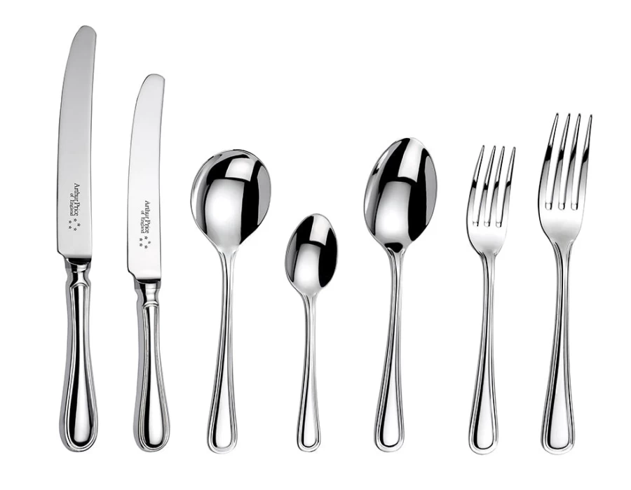 Arthur Price of England 100-Piece Stainless Steel Cutlery Canteen Set - 12-Person Place Setting