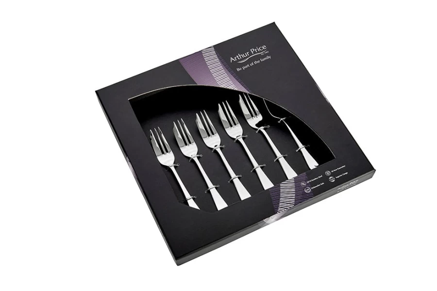 Arthur Price Stainless Steel Old English Pastry Forks - Set of 6, Classic Everyday Cutlery