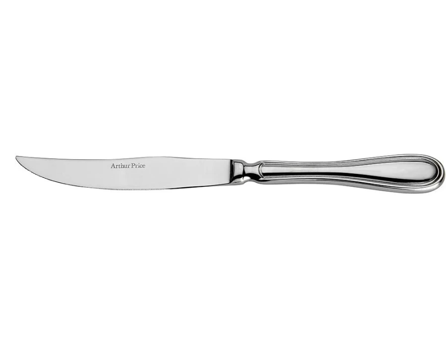 Arthur Price Everyday Classic Britannia Steak Knife - Single Stainless Steel Serrated Blade, Elegant Design