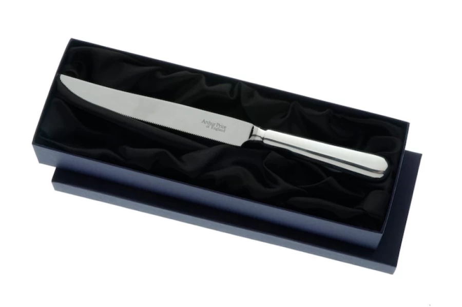 Arthur Price Stainless Steel Baguette Cake Knife - England Made Premium Single Serrated Bread Knife