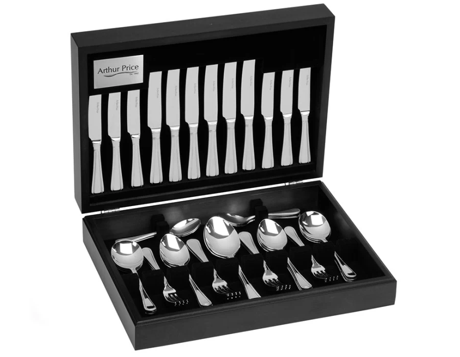 Arthur Price 88-Piece Stainless Steel Canteen Set - Classic Bead Design, 12-Person Dinnerware Service