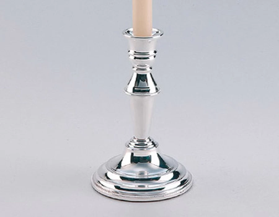 Arthur Price Silver Plated Classic Tall Candlestick - Beaded Edge Design Table Decor
