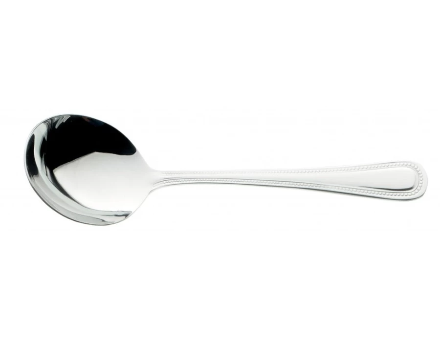 Arthur Price Stainless Steel Everyday Classic Bead Soup Spoon - Single Piece, Elegant & Durable Cutlery