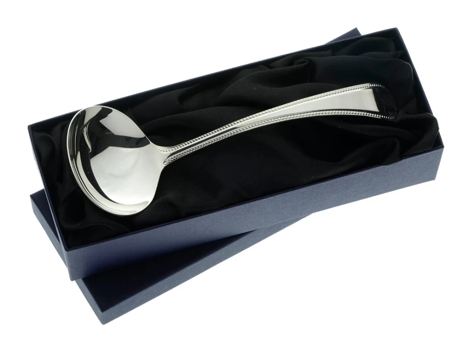 Arthur Price of England Stainless Steel Bead Sauce Ladle - Single, Premium Kitchen Utensil