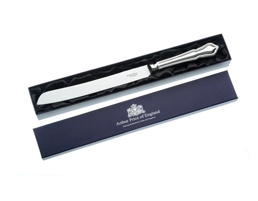 Arthur Price Stainless Steel Wedding Cake Knife - Elegant Dubarry Design for Bridal Celebrations