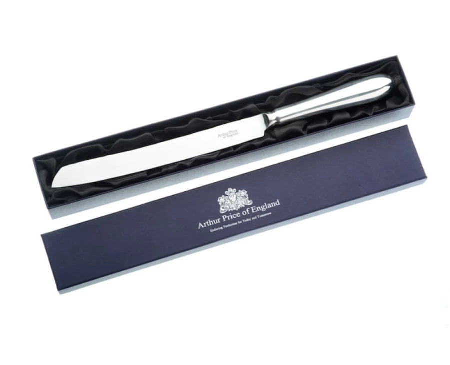 Arthur Price of England Old English Wedding Cake Knife - Stainless Steel Elegant Bridal Cake Cutting Set