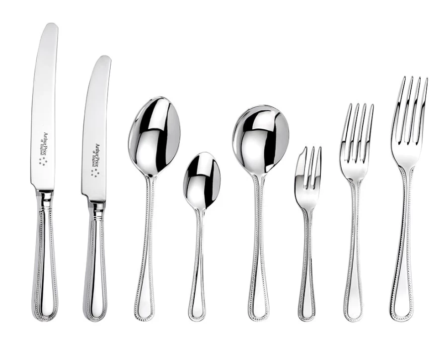 Arthur Price of England 46-Piece Stainless Steel Canteen Cutlery Set, 6-Person Place Setting
