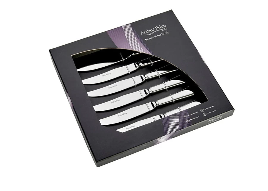 Arthur Price Everyday Classic Old English 6-Piece Steak Knife Set - Stainless Steel