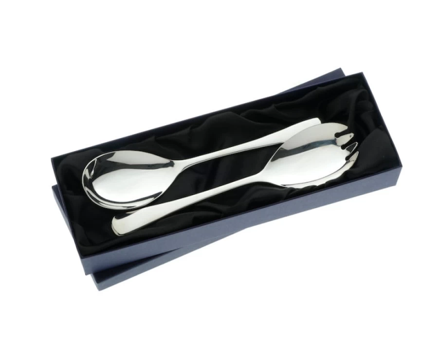 Arthur Price of England Stainless Steel Old English Salad Serving Spoon and Fork Set - Single Piece Cutlery