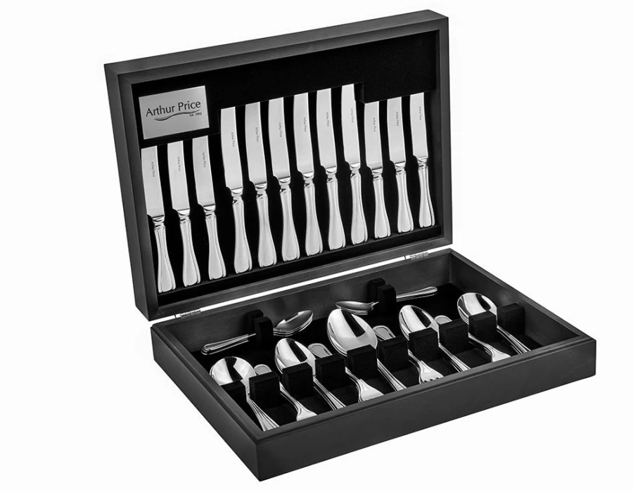 Arthur Price Everyday Classic Britannia 58-Piece Stainless Steel Canteen Set - 8-Person Dinner Service