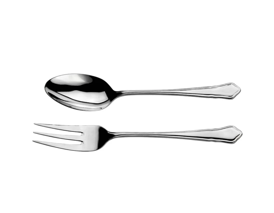 Arthur Price of England Dubarry Stainless Steel Large Serving Spoon and Fork Set - Premium Cutlery