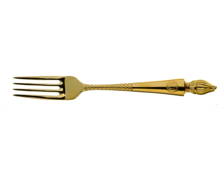 Arthur Price Luxury Gold Plated Dessert Fork - Single Piece, Empire Flame Collection