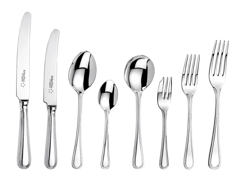 Arthur Price of England 84-Piece Stainless Steel Canteen Cutlery Set, 8-Person Place Setting