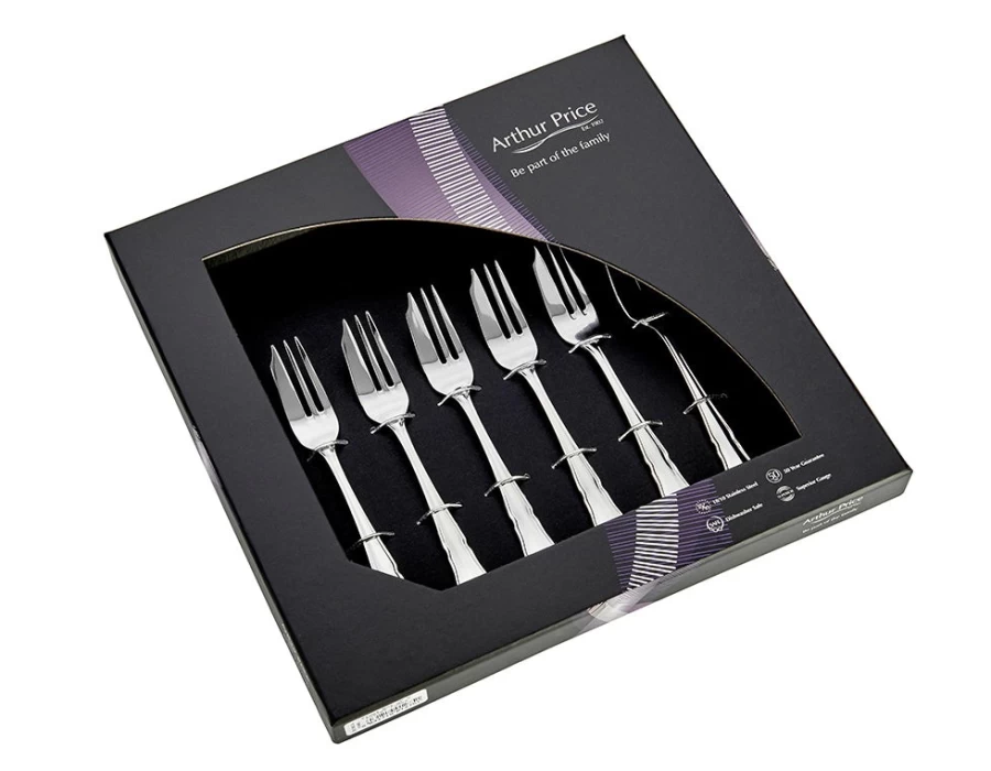 Arthur Price Everyday Classic Stainless Steel Pastry Forks, Set of 6