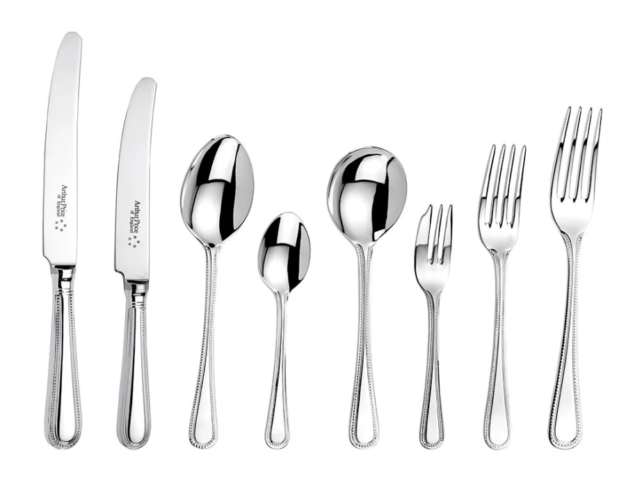 Arthur Price of England 88-Piece Stainless Steel Canteen Cutlery Set, 12-Person Place Setting