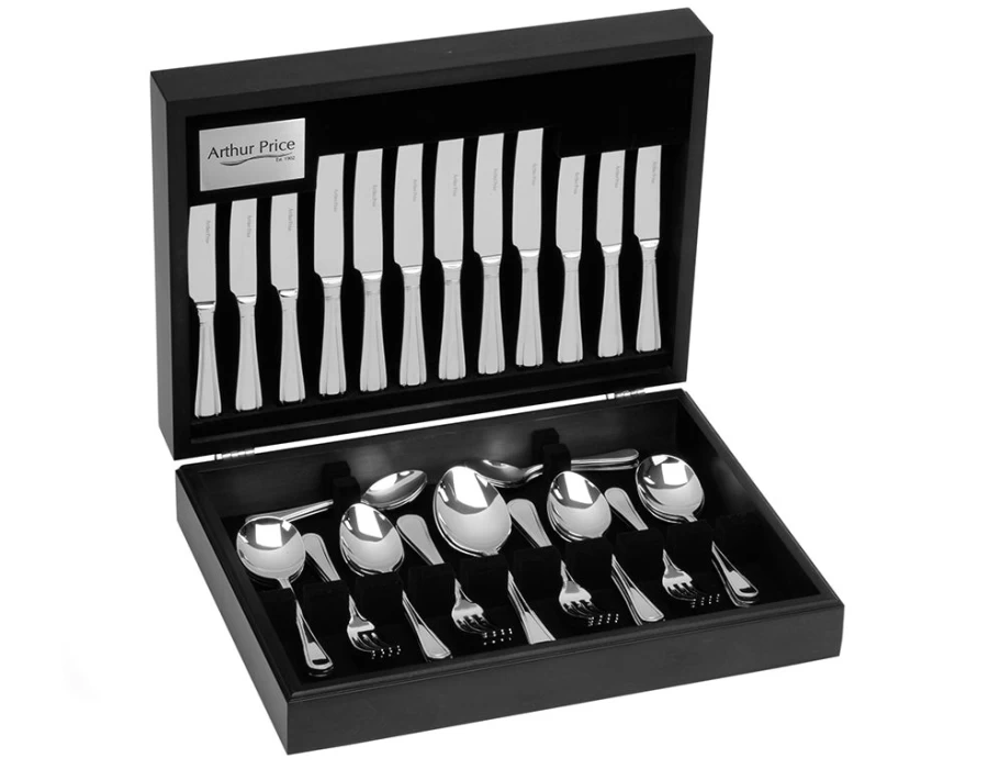 Arthur Price 44-Piece Stainless Steel Canteen Cutlery Set - Everyday Classic Bead Design for 6 Place Settings