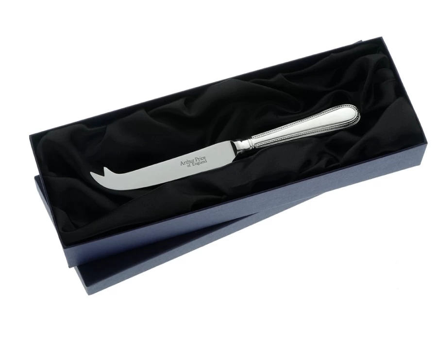 Arthur Price of England Stainless Steel Beaded Cheese Knife - Single, Elegant Dining Cutlery