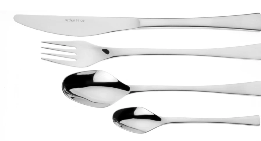 Arthur Price 16-Piece Dawn Stainless Steel Cutlery Set for 4 Persons - Elegant Boxed Kitchen Dining Collection