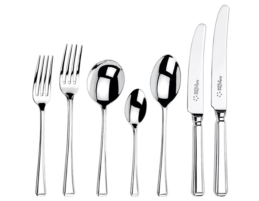 Arthur Price of England 46-Piece Stainless Steel Canteen Cutlery Set, 6-Person Place Setting