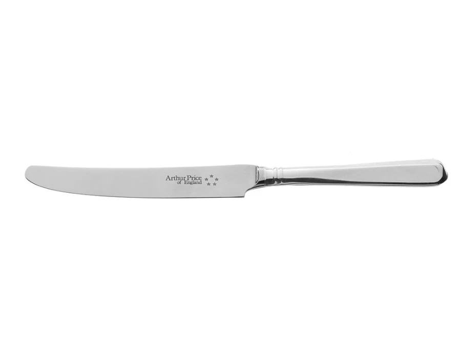 Arthur Price of England Rattail Dessert Knife - Premium Stainless Steel Single Blade Cutlery for Fine Dining