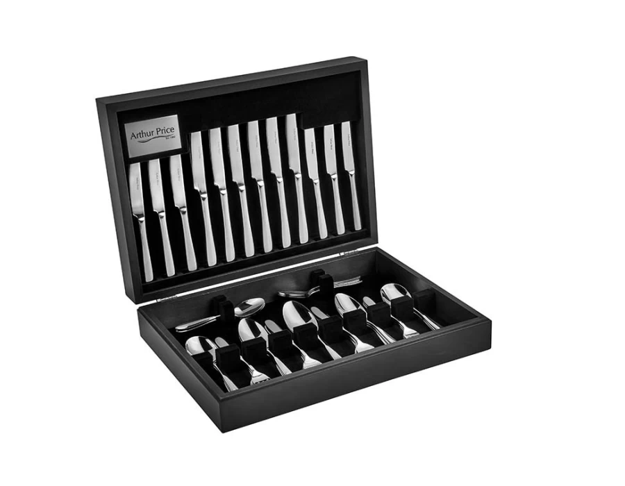 Arthur Price Everyday Classic Willow 124-Piece Stainless Steel Canteen Set - 12-Person Dinnerware Service