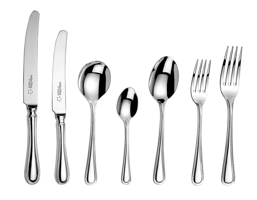Arthur Price of England 44-Piece Stainless Steel Canteen Cutlery Set - 6-Person Place Setting
