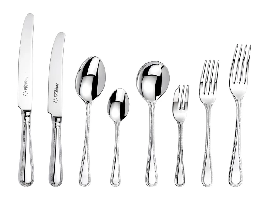Arthur Price of England 44-Piece Stainless Steel Canteen Cutlery Set, 6-Person Place Setting
