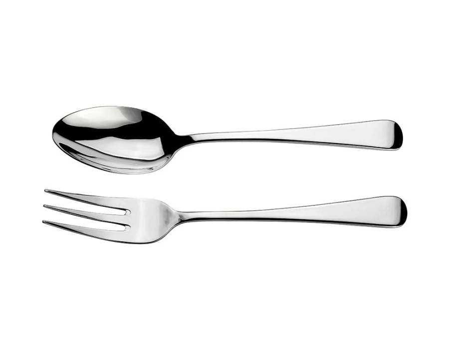 Arthur Price of England Stainless Steel Old English Large Serving Spoon and Fork Set - Single Piece, New