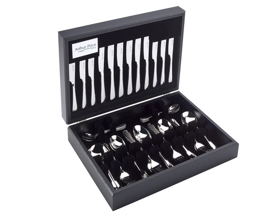 Arthur Price Signature Camelot 58-Piece Stainless Steel Cutlery Set for 8 Persons - Elegant Canteen Dining Collection