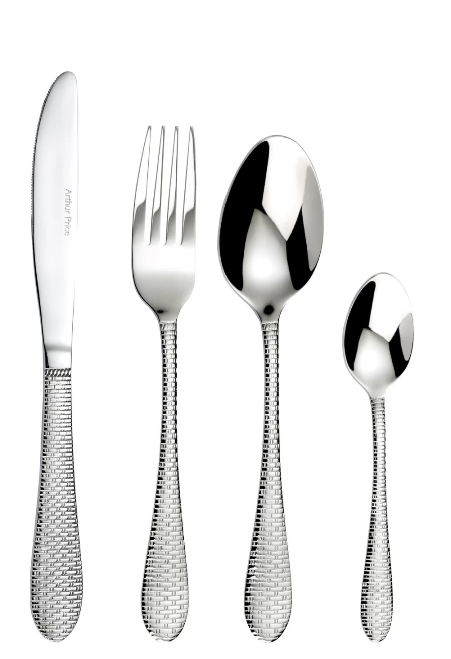 Arthur Price Fresco 16-Piece Stainless Steel Cutlery Set for 4 People - Elegant Boxed Dining Collection