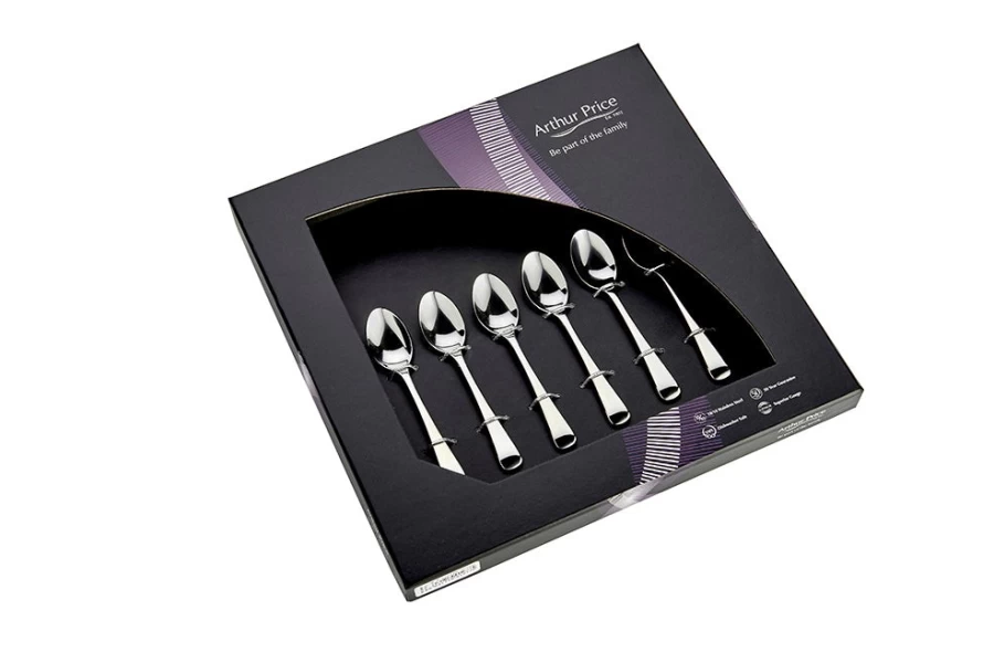 Arthur Price Classic Old English Stainless Steel Coffee Spoons, Set of 6 - Elegant Everyday Dessert Spoons