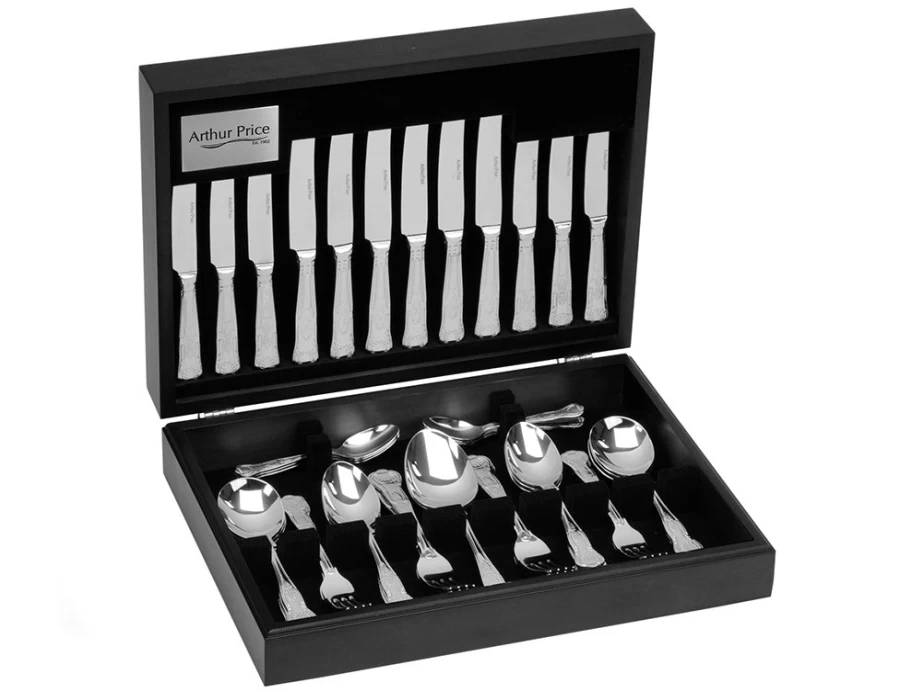 Arthur Price Everyday Classic Kings 88-Piece Stainless Steel Canteen Set - 12-Person Place Setting
