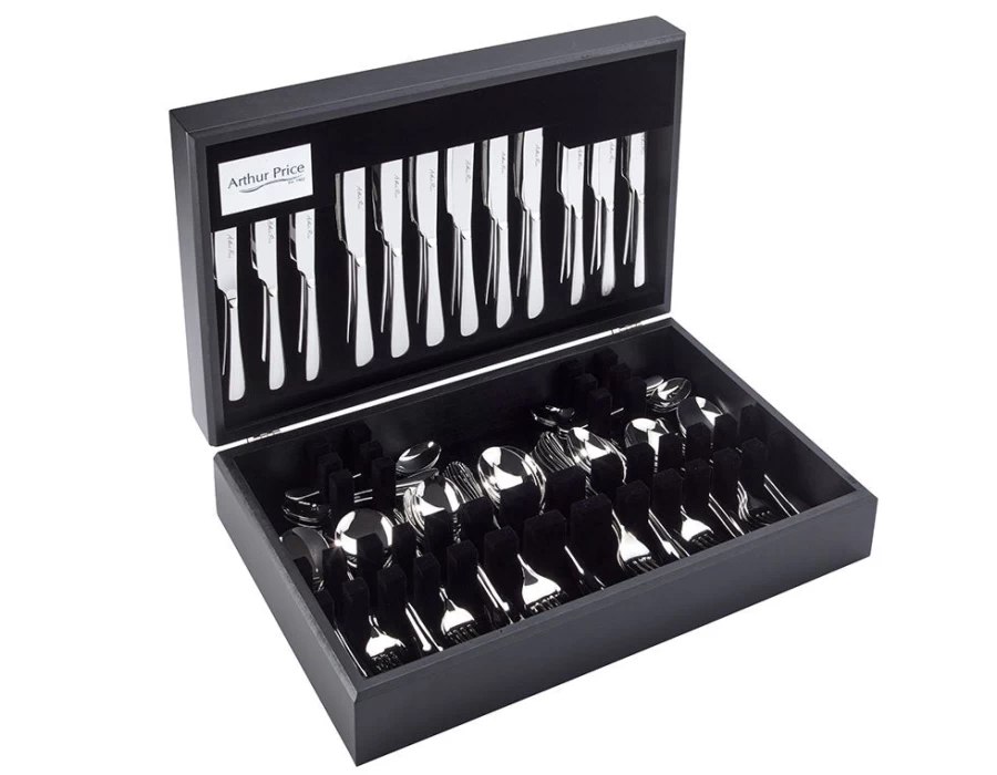 Arthur Price Signature Camelot 124-Piece Stainless Steel Cutlery Set for 12 Persons - Canteen Collection