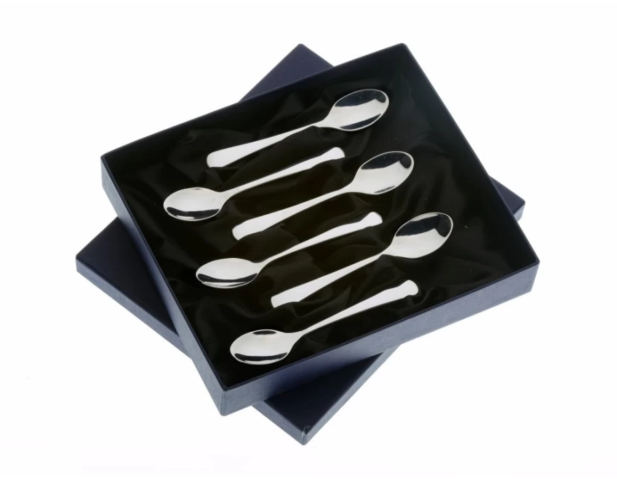 Arthur Price of England Old English 6 Coffee Spoons Set - Stainless Steel Dessert Teaspoons - Classic British Cutlery