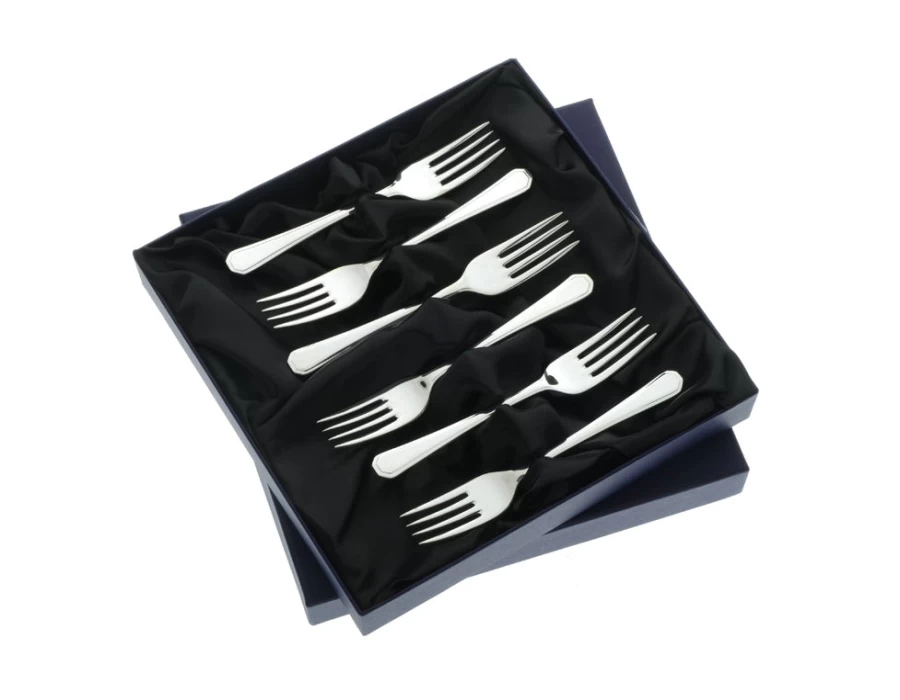 Arthur Price Grecian 6 Stainless Steel Fruit Forks - Set of 6, England Made