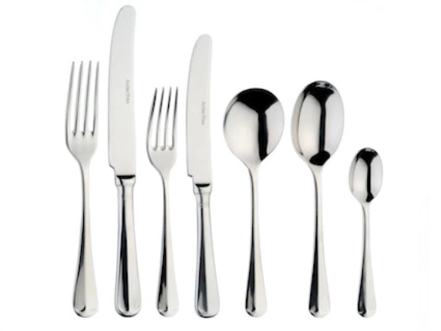 Arthur Price Everyday Classic Rattail 7-Piece Stainless Steel Cutlery Set - Boxed Single Place Setting