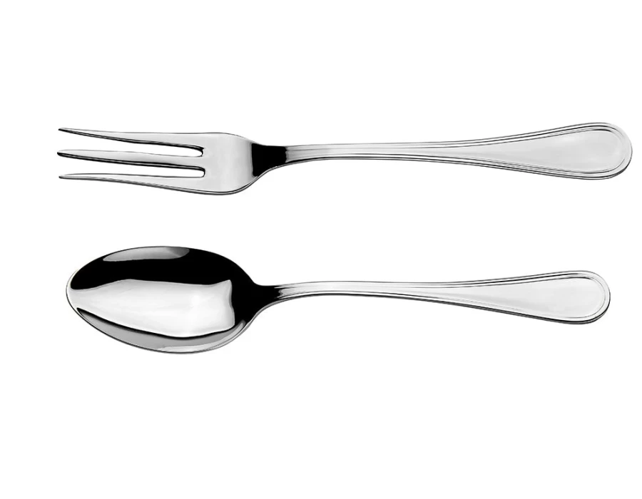 Arthur Price Stainless Steel Everyday Classic Britannia Large Serving Spoon and Fork Set - Single Box
