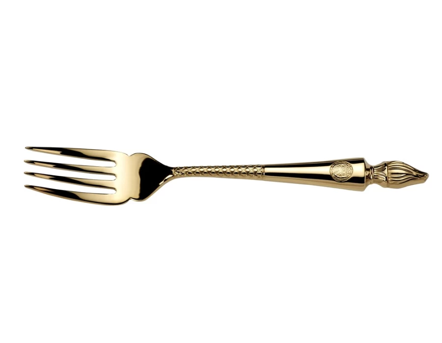 Arthur Price Luxury Gold Plated Fish Fork - Single Piece, Elegant Empire Flame Design