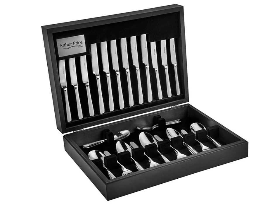 Arthur Price 88-Piece Stainless Steel Canteen Set - Classic Willow Design, 12-Person Dinnerware Service
