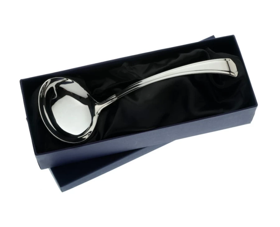 Arthur Price Grecian Stainless Steel Soup Ladle - England Made Single Serving Kitchen Utensil