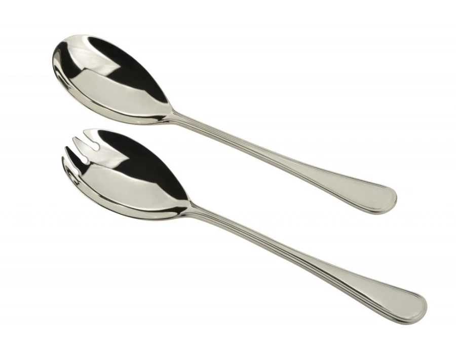 Arthur Price Stainless Steel Salad Serving Spoon and Fork Set - Britannia Collection by Arthur Price of England