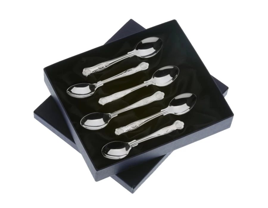 "Arthur Price Kings 6 Coffee Spoon Set - Stainless Steel Single Piece by Arthur Price of England"