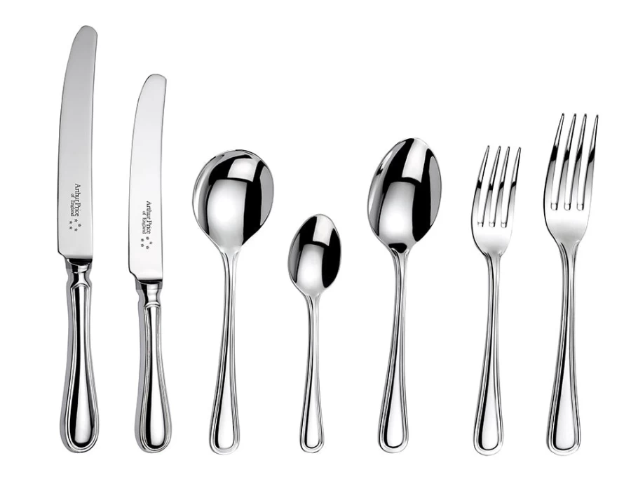 Arthur Price of England 46-Piece Stainless Steel Canteen Cutlery Set - 6-Person Place Setting