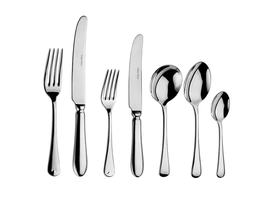 Arthur Price Everyday Classic Old English 7-Piece Stainless Steel Place Setting Set - Boxed Single Person Cutlery
