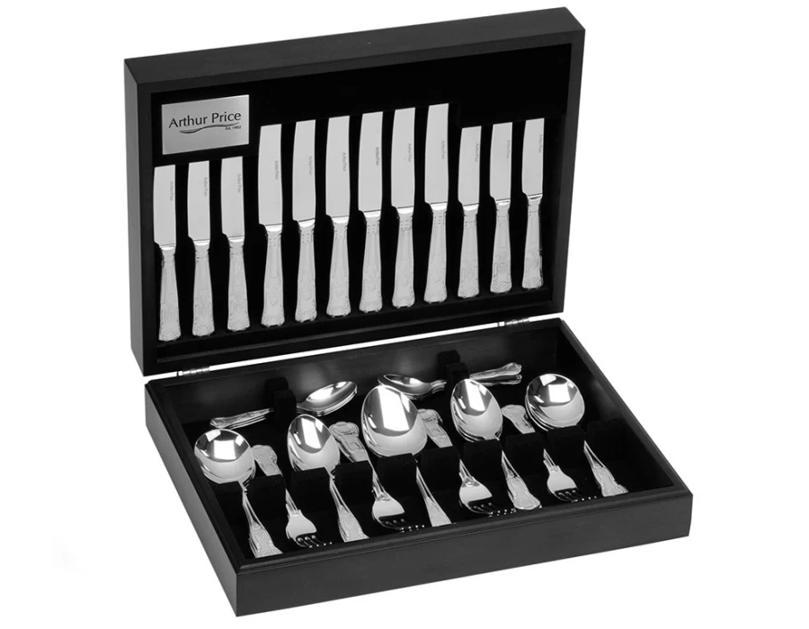 Arthur Price 44-Piece Stainless Steel Cutlery Set - Everyday Classic Kings Canteen for 6 Place Settings