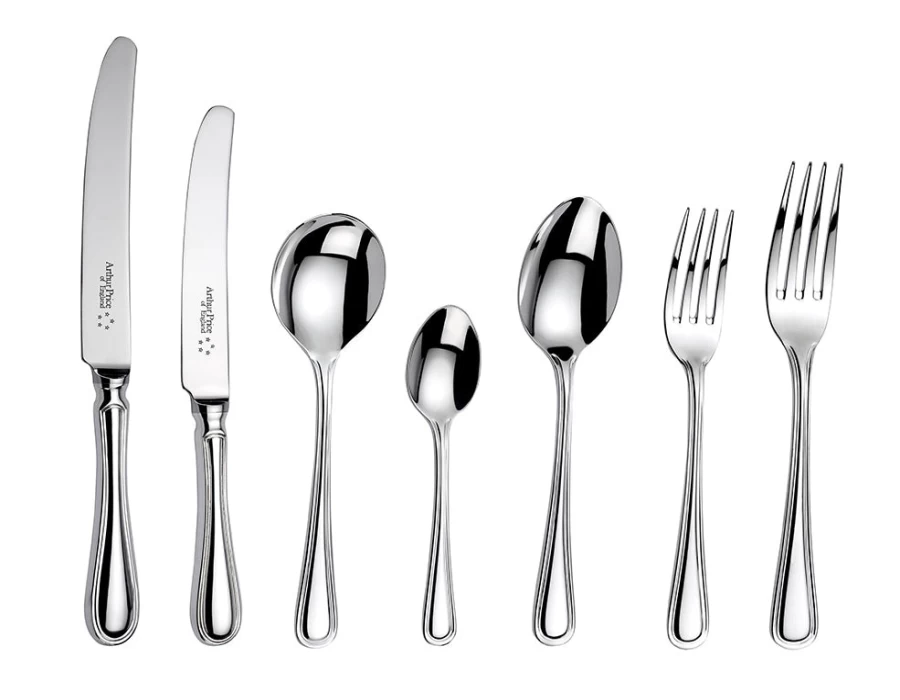 Arthur Price of England 88-Piece Stainless Steel Canteen Cutlery Set - 12-Person Place Setting
