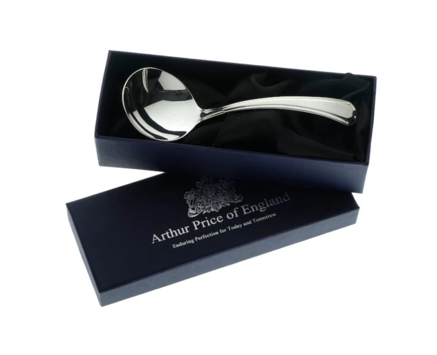 Arthur Price Grecian Cream Ladle - Stainless Steel Dessert Serving Spoon - England Made
