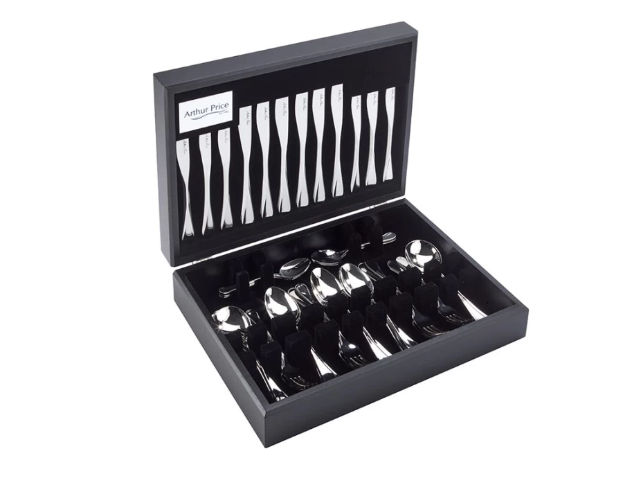 Arthur Price Signature Cascade 44-Piece Stainless Steel Cutlery Set for 6 People - Elegant Dining Canteen Collection