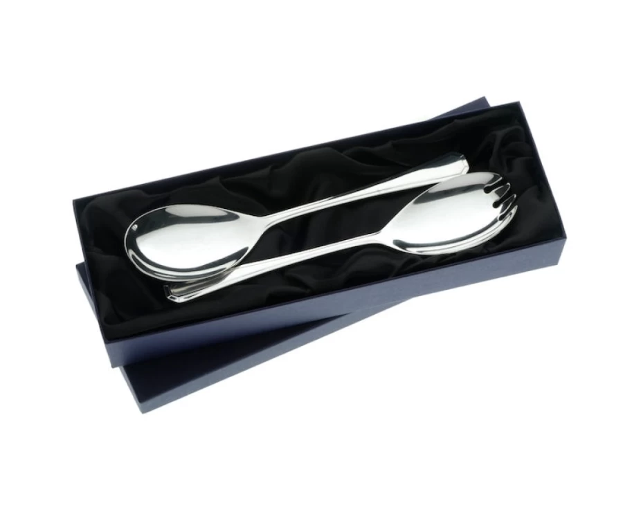 Arthur Price Grecian Salad Serving Spoon and Fork Set - Stainless Steel Cutlery - England Made